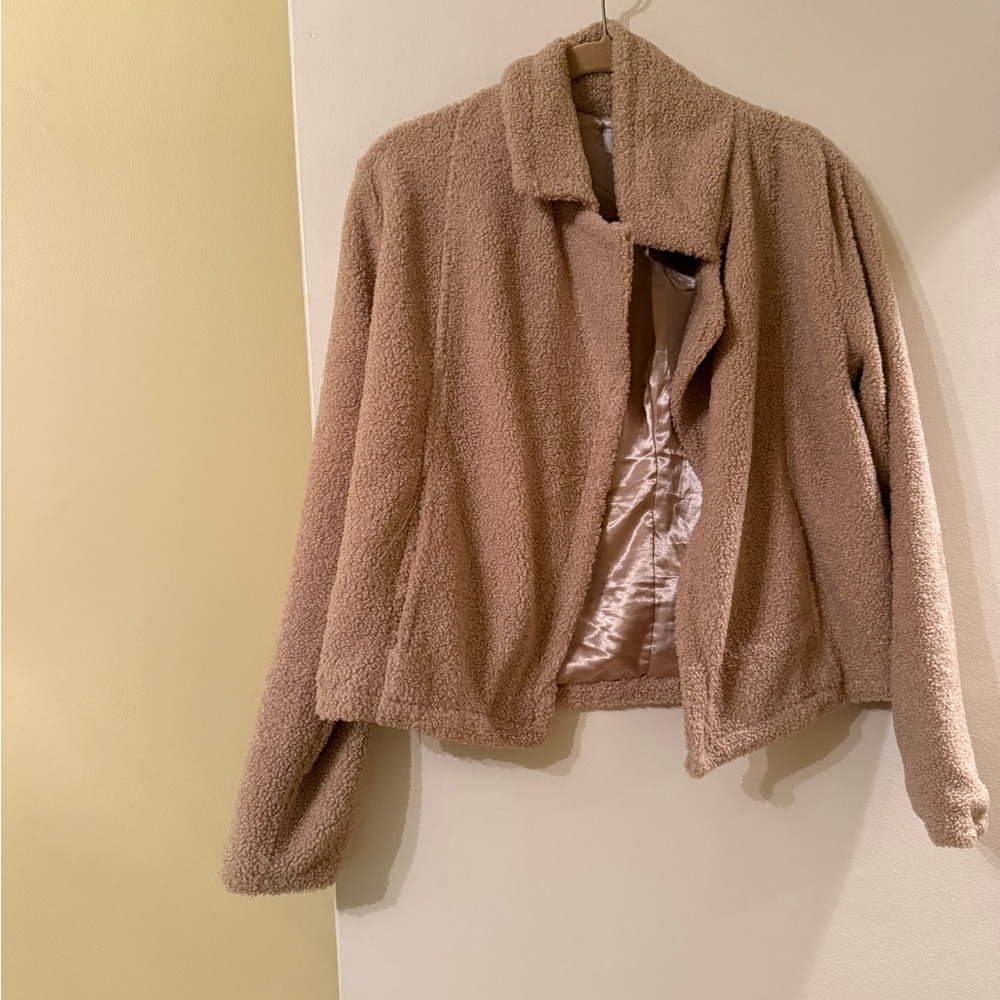 Cozy Women's Tan Teddy Jacket